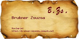 Brukner Zsuzsa névjegykártya