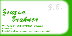 zsuzsa brukner business card